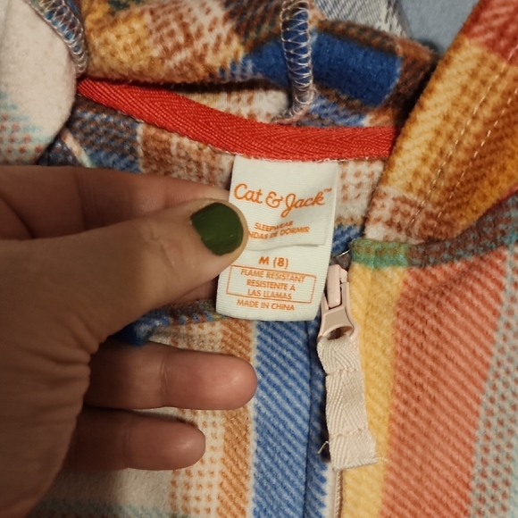 Cat & Jack Multicolor Plaid Kids Onesie - Picture 3 of 3